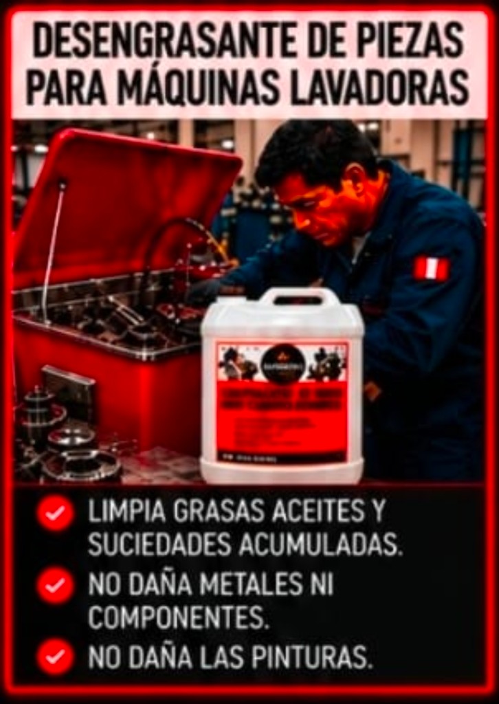 Desengrasante de Piezas para Máquinas Lavadoras Walotech